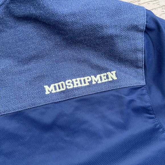 Under Armour Navy Midshipmen Jacket Men’s Large Full Zip Spell Out Flaws Read - Picture 9 of 10